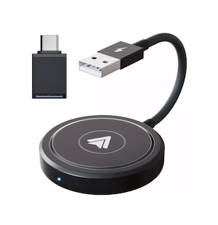 Foto 1 | Foto 1 | Adaptador Inalámbrico Androidauto Plug & Play Para Android Negro Redondo