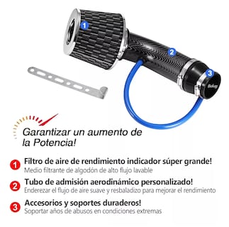 Foto 2 | Foto 2 | Filtro Universal De Alto Flujo + Tubo De Entrada + Turbina Belug Negro