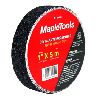 Foto 2 | Foto 2 | 6 Pzas Cinta Antiderrapante Negra 1 Pulg X 5 Mts Maple Tools