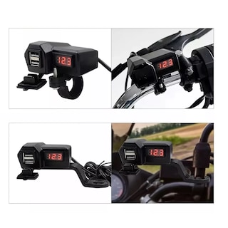 Foto 2 | Foto 2 | Cargador De Celular Usb Con Pantalla De Voltaje Para Moto Eo Safe Imports Esi-12047 Negro