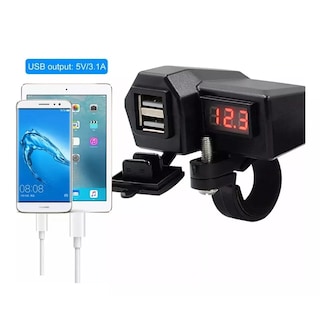 Foto 3 | Foto 3 | Cargador De Celular Usb Con Pantalla De Voltaje Para Moto Eo Safe Imports Esi-12047 Negro