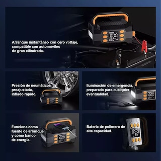 Foto 3 | Foto 3 | Arrancador De Batería De Auto Portátil Inflador Rápido Eo Safe Imports Esi-18022 Negro