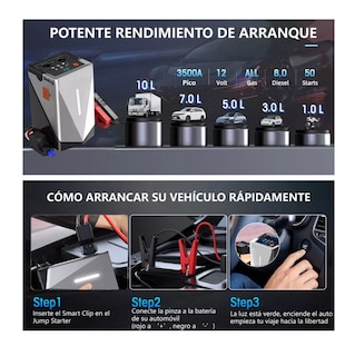 Foto 5 | Foto 5 | Arrancador De Batería De Auto Con Compresor De Aire 150psi, Belug Gris