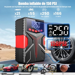Foto 4 | Foto 4 | Arrancador De Baterias 8000a Cargador Coche Inflador 150psi Eo Safe Imports Esi- 19995 Gris