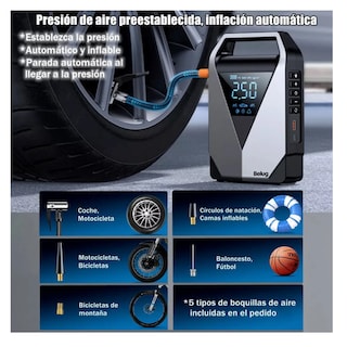 Foto 3 | Foto 3 | Cargador De Baterías Auto Portátil Inflador Arrancador 9000a Belug Gris