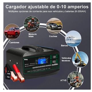 Foto 4 | Foto 4 | Cargador de Batería Inteligente Automático para Auto Belug Negro