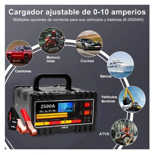 Foto 4 | Foto 4 | Cargador de Baterías Inteligente 2500a Lab.g Negro