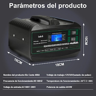 Foto 3 | Foto 3 | Cargador De Baterías Inteligente Automático Para Auto Y Moto Negro