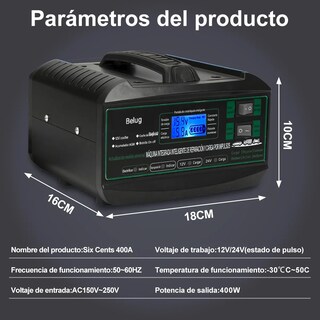 Foto 3 | Foto 3 | Cargador De Baterías Inteligente Automático Para Auto Y Moto Negro
