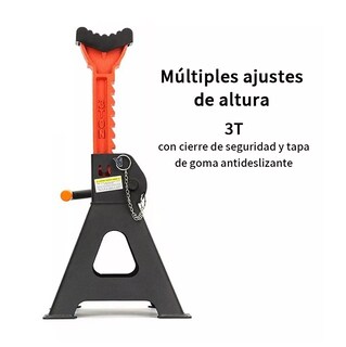 Foto 2 | Foto 2 | Torres Automotrices 3 Toneladas Doble Seguro Altura 28-41 Cm 2 Piezas Negro
