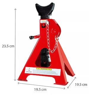 Foto 4 | Foto 4 | Torre De Auto 2 Piezas 3 Toneladas Doble Seguro Altura 31-42cm, Rojo/negro