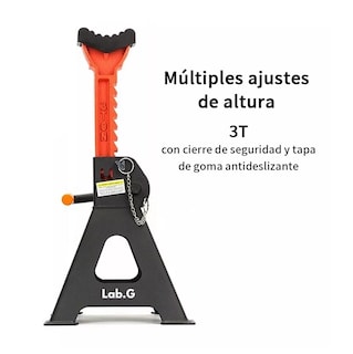 Foto 2 | Foto 2 | Torre Auto 2 Piezas 3 Toneladas Doble Seguro Lab.g Altura 28-41 Cm Negro