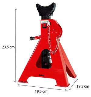 Foto 4 | Foto 4 | Torre De Auto Belug 2 Piezas 3 Toneladas Doble Seguro Altura 31-42cm, Rojo/negro