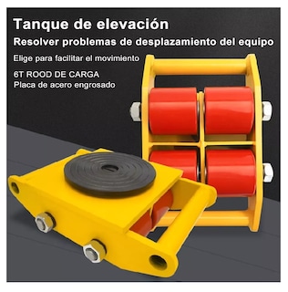 Foto 5 | Foto 5 | Patín Tortuga 4 Ruedas para Mover Carga Hasta 6t Toneladas Amarillo