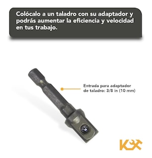 Foto 4 | Foto 4 | Herramienta Matraca Dado Hexagonal Universal 1/4-3/4in 3 Pzs Kingsman