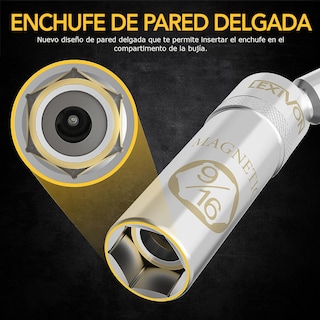 Foto 7 | Foto 7 | Dado para Llave Bujía Lexivon Giratorio