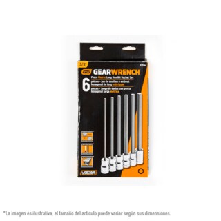 Foto 3 | Foto 3 | Juego Dados Largos Hex. Mm 3/8 Plg. 6 Pz. Gearwrench 82554
