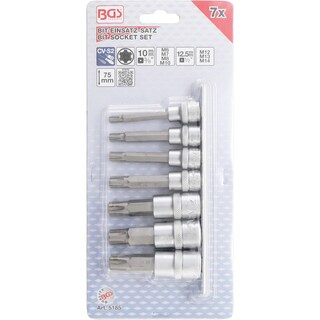 Foto 2 | Foto 2 | Kit 7 Pz Dado Con Punta Ribe |3/8'', 1/2''| M6 - M14| Bgs 5185