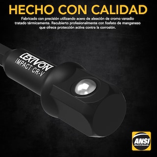 Foto 3 | Foto 3 | Adaptadores de Llave de Impacto + Broca Magnética Lexivon LX-104 color Negro 4 Piezas