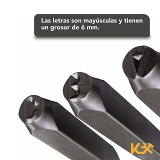 Foto 2 | Foto 2 | Juego Punzones Kingsman 6 mm Letras Números Madera y Lamina 36 Piezas