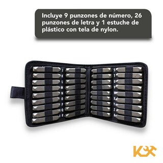 Foto 3 | Foto 3 | Juego Punzones Kingsman 6 mm Letras Números Madera y Lamina 36 Piezas