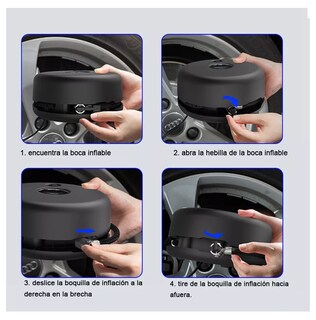 Foto 4 | Foto 4 | Compresor Inflador De Llanta Para Auto Lcd Redondo Negro