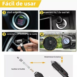 Foto 3 | Foto 3 | Compresor De Aire Inflador Llantas Bomba Portátil Eo Safe Imports Esi-13669 Negro