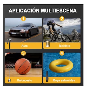 Foto 4 | Foto 4 | Compresor Lab.g Inflador Bombas De Aire Para Coches Negro
