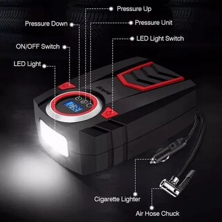 Foto 5 | Foto 5 | Compresor Inflador Belug De Llanta Bomba De Aire Para Auto Lcd Negro Rojo