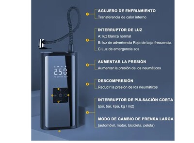 Foto 2 | Foto 2 | Xtellar Inflador De Llantas Inalámbrico Multiusos 150 Psi Lcd Portátil