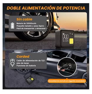 Foto 4 | Foto 4 | Inflador De Neumático Portátil De 150 Psi Compresores De Aire Negro/amarillo
