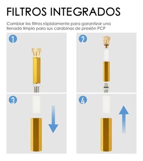 Foto 6 | Foto 6 | Bomba De Mano De Alta Presión Para Pistola De Aire De Rifle