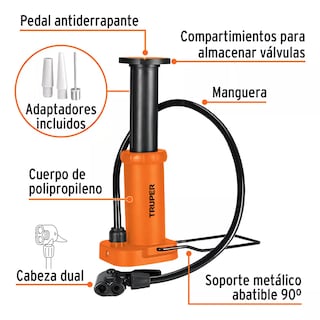 Foto 2 | Foto 2 | Bomba De Pedal 60 Color Naranja