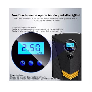 Foto 4 | Foto 4 | Iluminación de Pantalla Digital Portátil para Bomba de Coche Negro