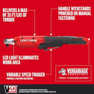 Foto 2 | Foto 2 | Llave Trinquete Inalámbrica Craftsman V20 3/8 ''35 Pies-libras - Venta Internacional