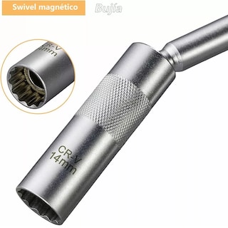 Foto 4 | Foto 4 | Dado Magnético Saca Bujías 3/8 Con Extension 360° 14mm Eo Safe Imports Esi-13675 Plata