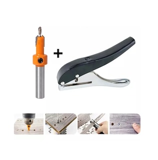 Foto 4 | Foto 4 | Perforadora BELUG de 8 mm para Tornillo con Taladro Negro con Naranja