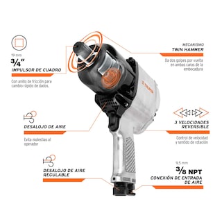 Foto 3 | Foto 3 | Llave de Impacto Truper Tpn775x22 de 3/4\