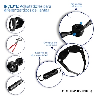 Foto 2 | Foto 2 | Balanceadora Láser Hantec HTCB808L color Rojo para Llantas de Autos y Camionetas de 10 a 30 \