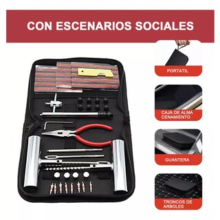 Foto 3 | Foto 3 | Estuche De Lujo De Reparación Emergencia Llantas Autos Motos Estuche Negro