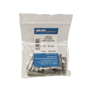 Foto 1 | Foto 1 | Insertos Torx con Guía Blue Force Bf12257 T27