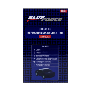 Foto 7 | Foto 7 | Juego De Herramientas Decorativo Blue Force Bf622 22 Piezas
