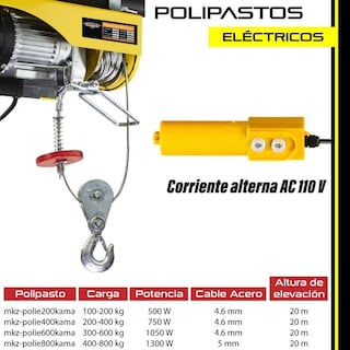 Foto 6 | Foto 6 | Polipasto Manual 2 Toneladas Con Garrucha Elevación 3m Tecle