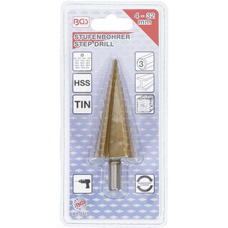 Foto 3 | Foto 3 | Broca Conica Escalonada | Titanio, 4-32 Mm | Bgs 1619