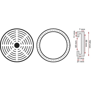 Foto 2 | Foto 2 | Plato De Goma | Gatos Y Plataformas | Ø 100 Mm | Bgs 6470
