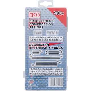 Foto 3 | Foto 3 | Surtido De Muelles De Compresión Y Extensión | 200 Piezas | Bgs 8047