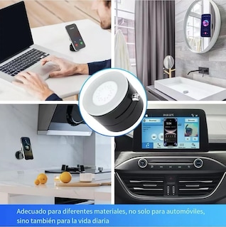 Foto 6 | Foto 6 | Soporte Magnético Para Celular Con Ventosa Ajustable Para Auto Y Escritorio Color Negro