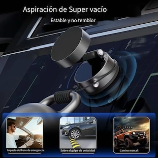 Foto 8 | Foto 8 | Soporte Magnético Para Celular Con Ventosa Ajustable Para Auto Y Escritorio Color Negro