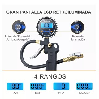 Foto 2 | Foto 2 | Inflador de Neumáticos Digital Astroai con Manómetro Negro