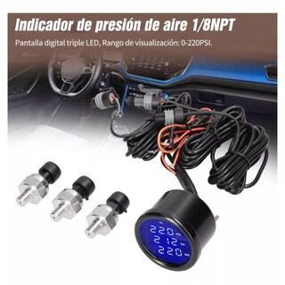 Foto 2 | Foto 2 | Indicador Presión De Aire Manómetro De Suspensión Neumática Eo Safe Imports Esi-9081-1 Negro
